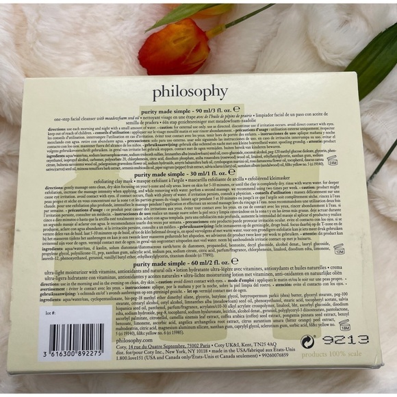 NIB PHILOSOPHY 3-Pc. Purity Made Simple Skincare Set **NEW** - Picture 3 of 3